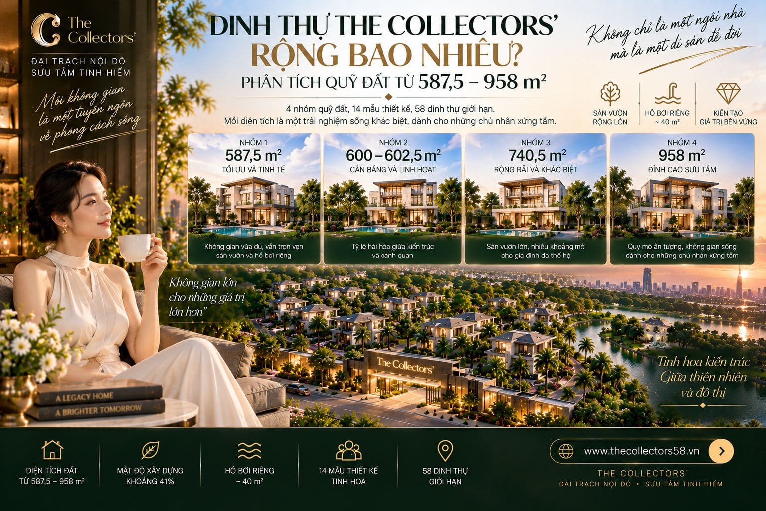 Dinh Thự The Collectors' Đông Tăng Long Rộng Bao Nhiêu?