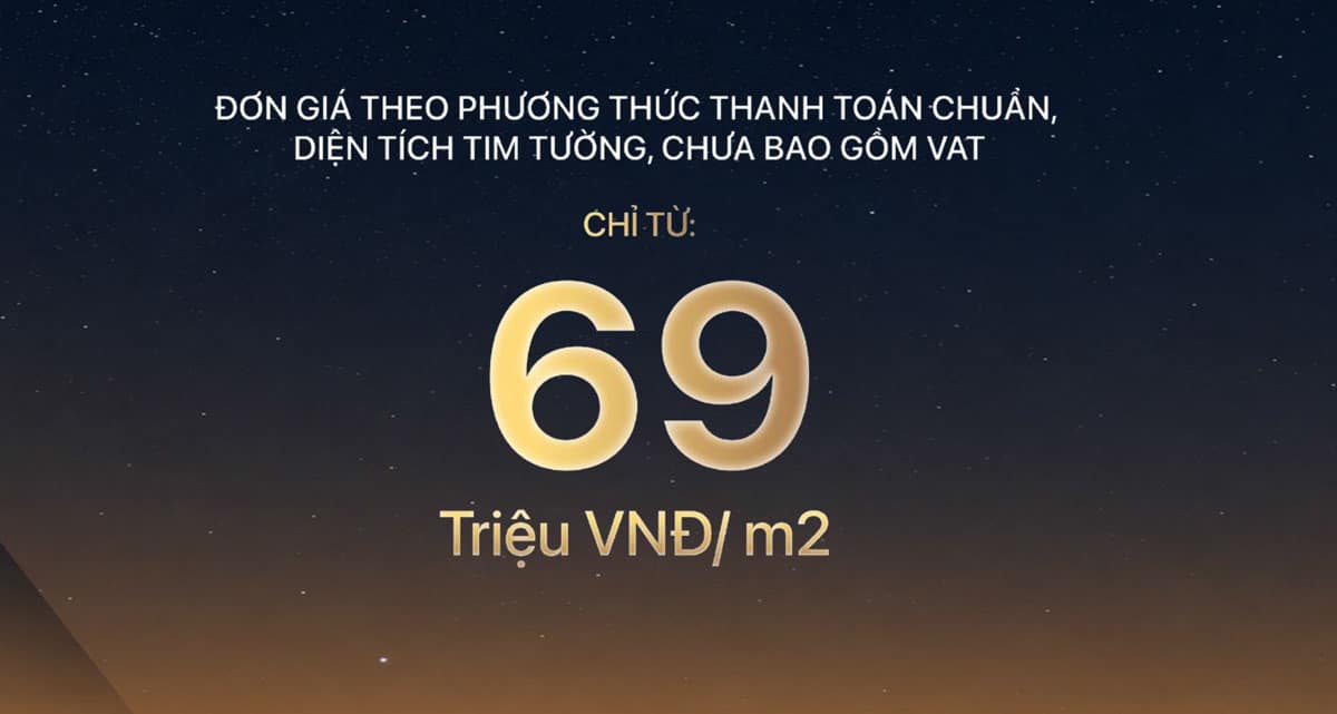 Giá TT Genesis tháng 9/2026 từ khoảng 69 triệu đồng/m²