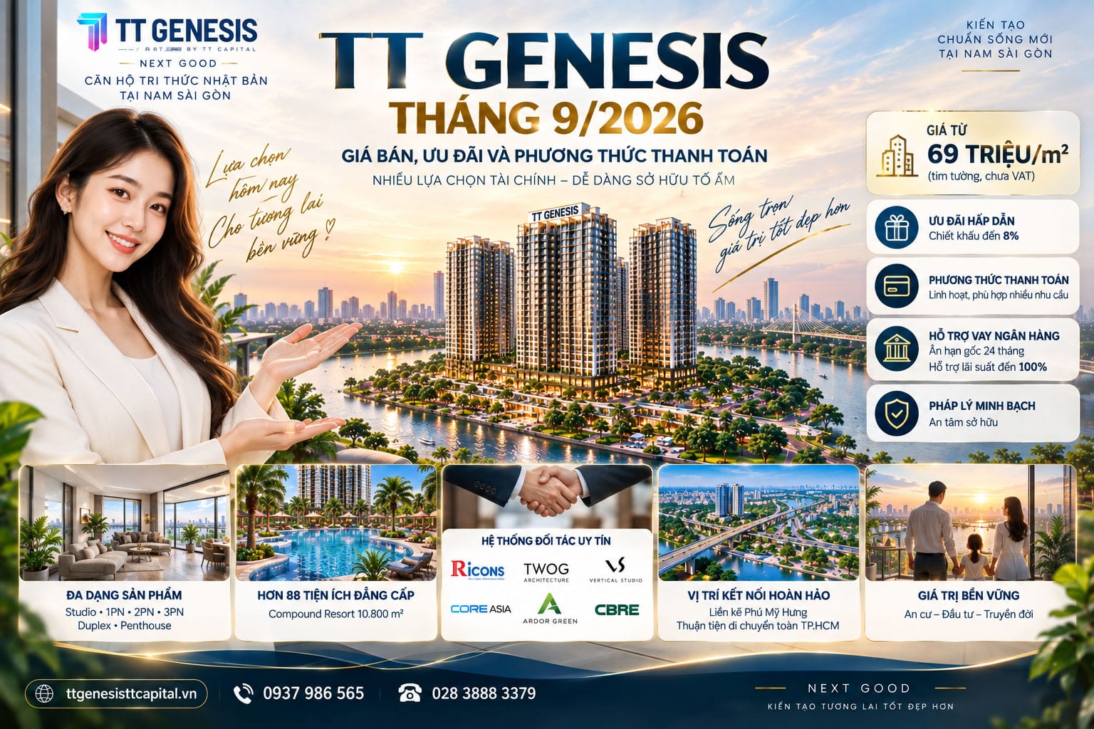 TT Genesis tháng 9/2026: Giá bán, ưu đãi và PTTT