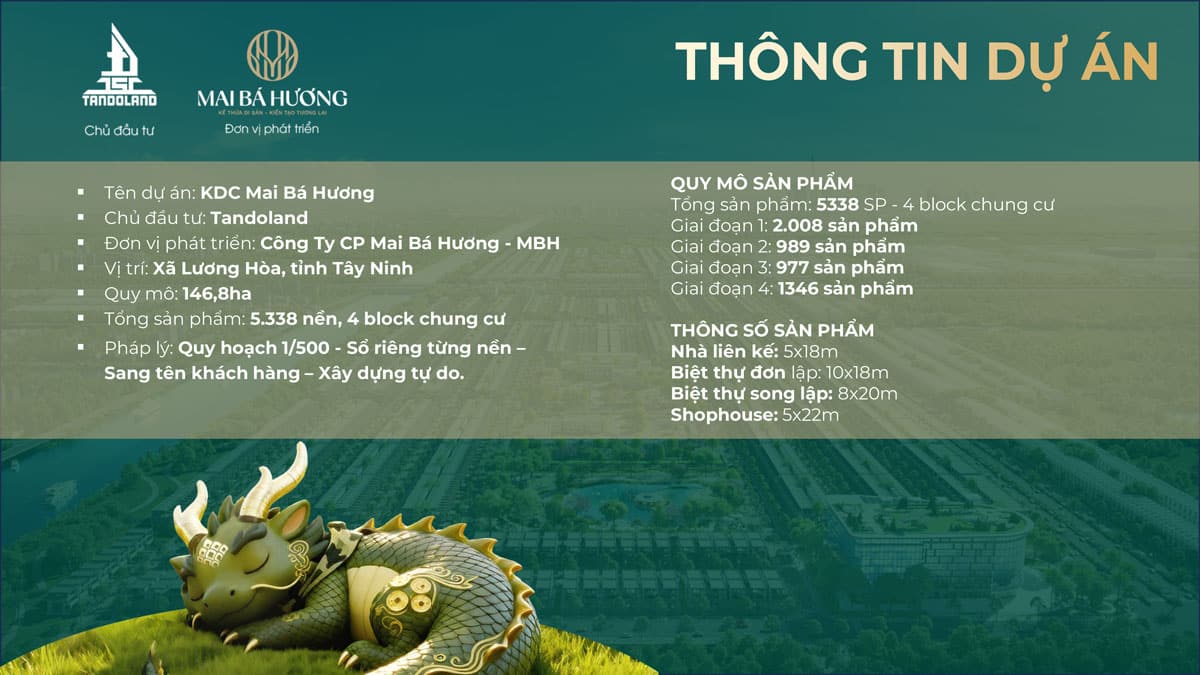 Thông tin nhanh dự án Dragon Eden Bến Lức